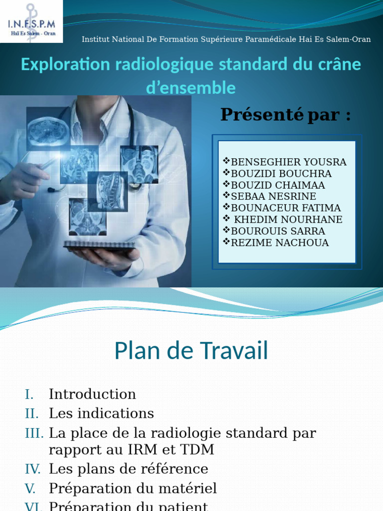 Exploration radiologique du crâne | PDF | Système de référence en ...