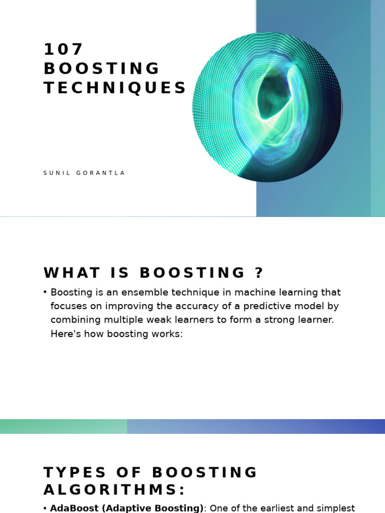 Understanding Boosting Techniques | PDF | Machine Learning | Applied ...