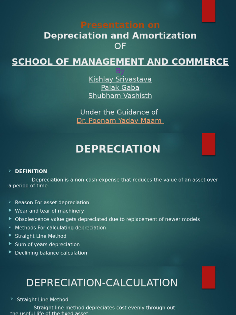 Depreciation and Amortization | PDF | Depreciation | Book Value