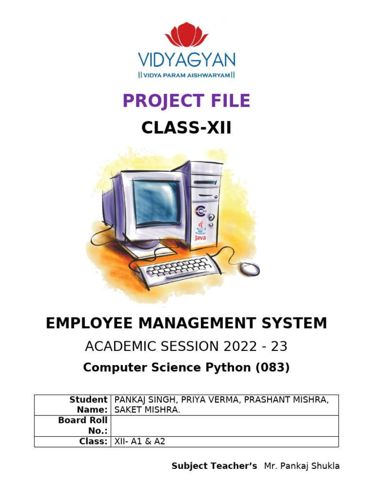 Employee Management System Project | PDF | 64 Bit Computing | Computer ...