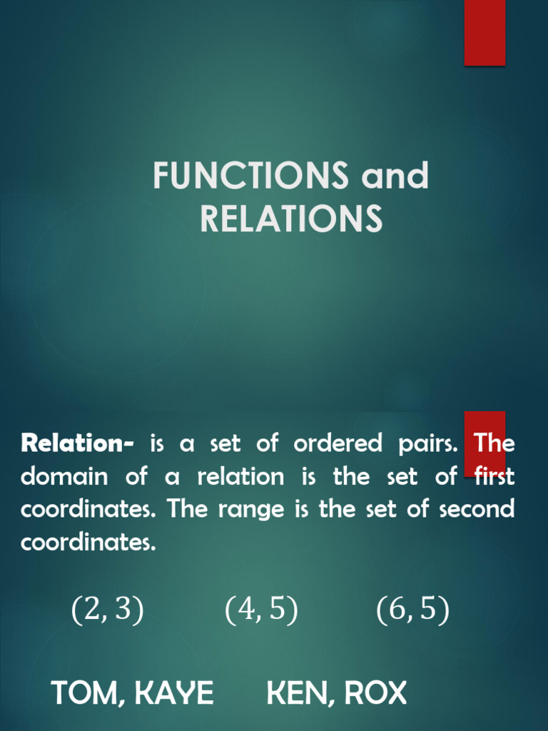 Functions and Relations | PDF | Function (Mathematics) | Mathematical ...