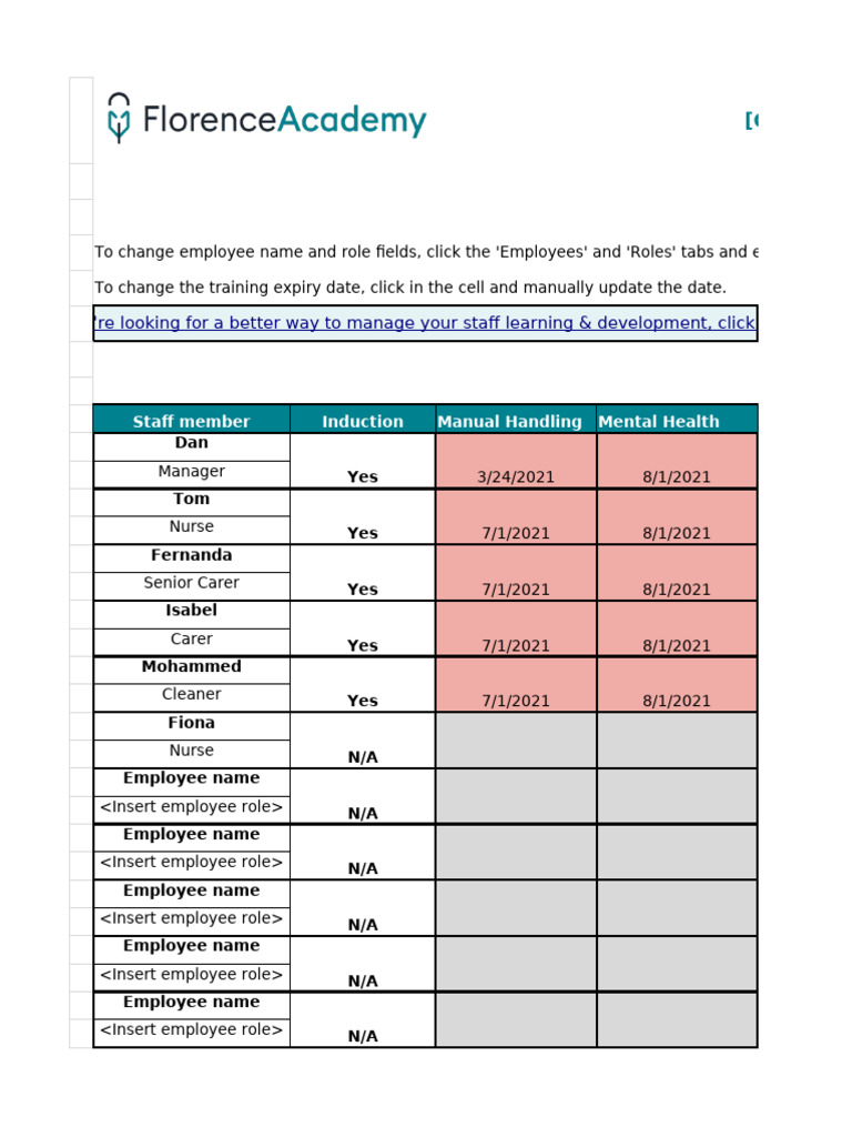 Matrix Template Florence Academy | PDF | Causes Of Death | Social Programs