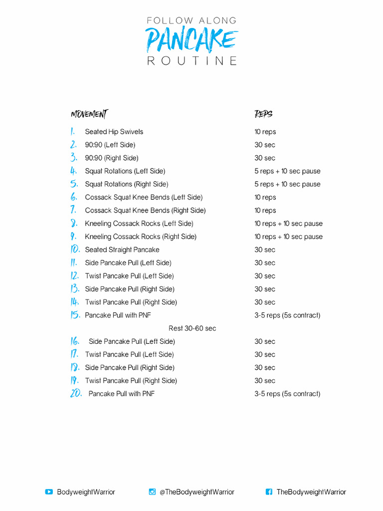 Follow Along Pancake Routine | PDF