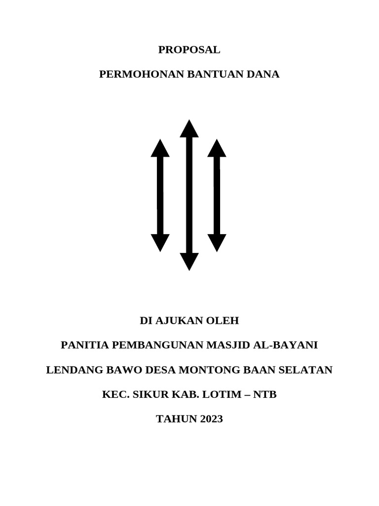 Proposal Bantuan Dana Pembangunan Masjid | PDF