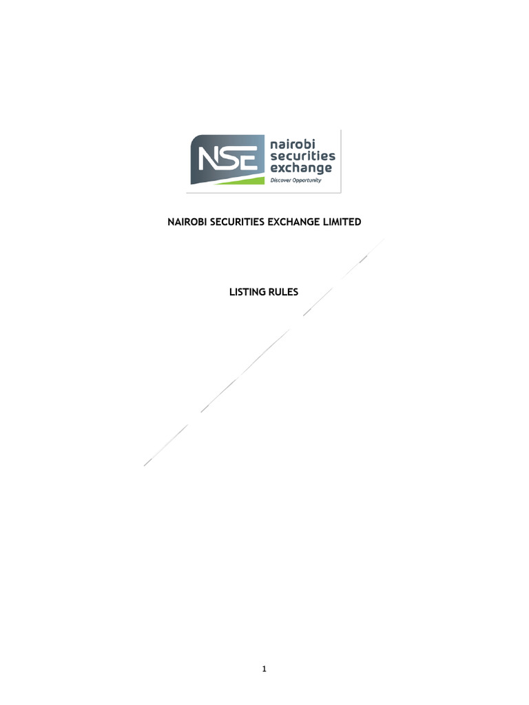Nse listing rules pdf securities finance exchange traded fund