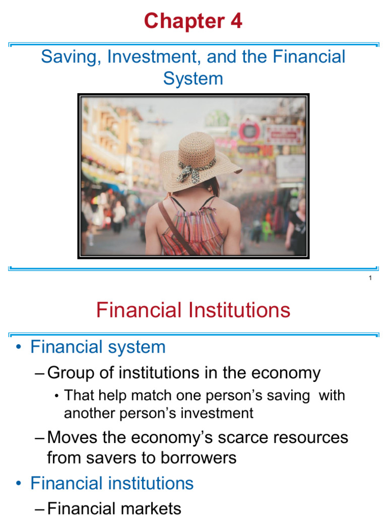 Chapter 4 - Saving J Investment J and The Financial System | PDF ...