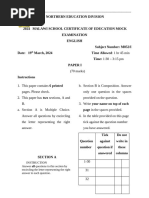 2026 MSCE Draft Timetable | PDF