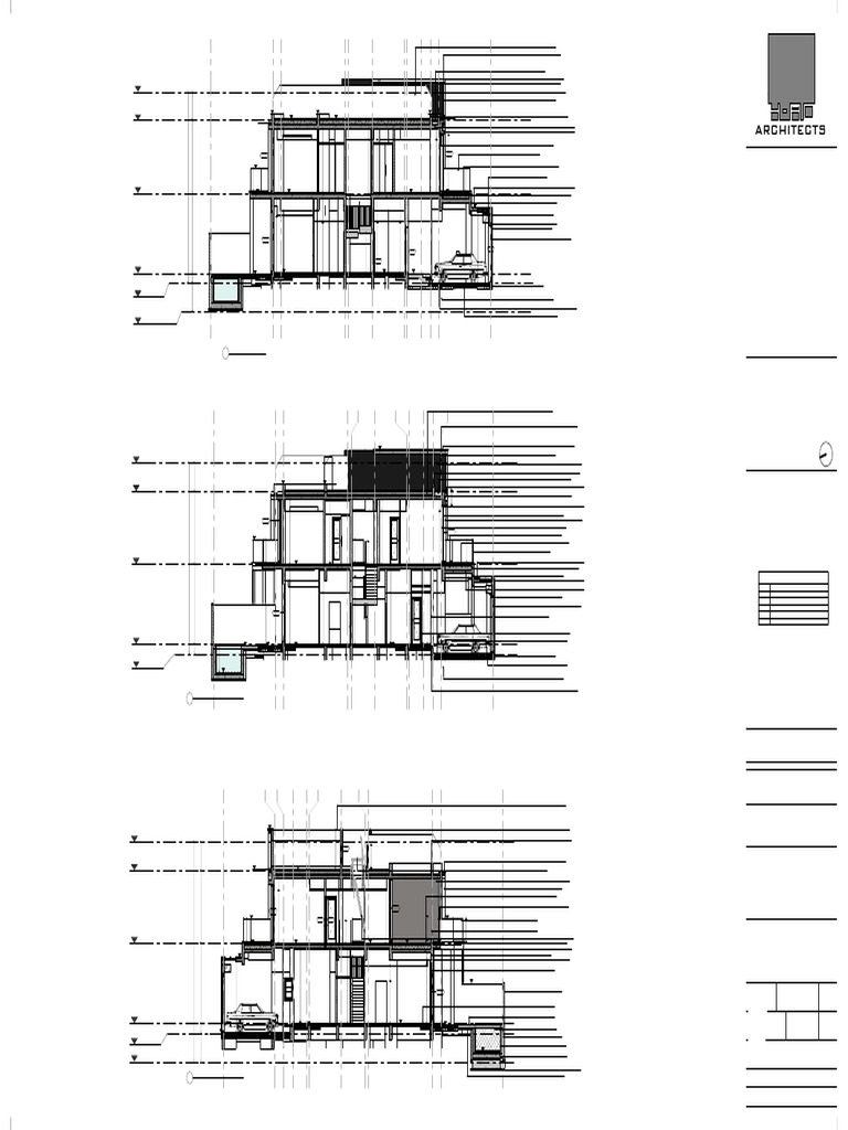 Townhouse Architectural Sections and Levels | PDF | Building Engineering