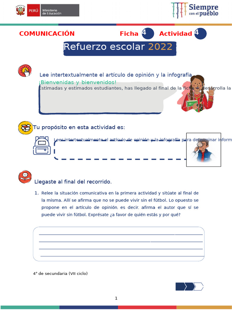 Actividades de Comunicación Ficha 4 | PDF | Infografia | Cognición