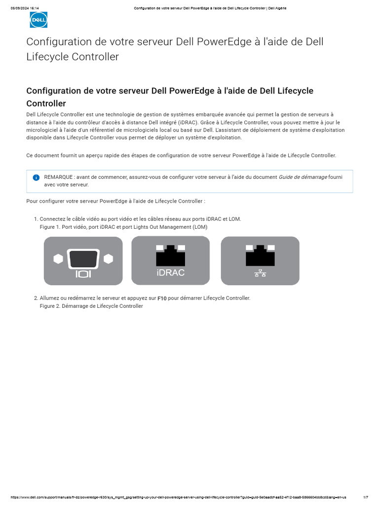 Configuration Serveur Dell PowerEdge | PDF | Serveur (Informatique ...