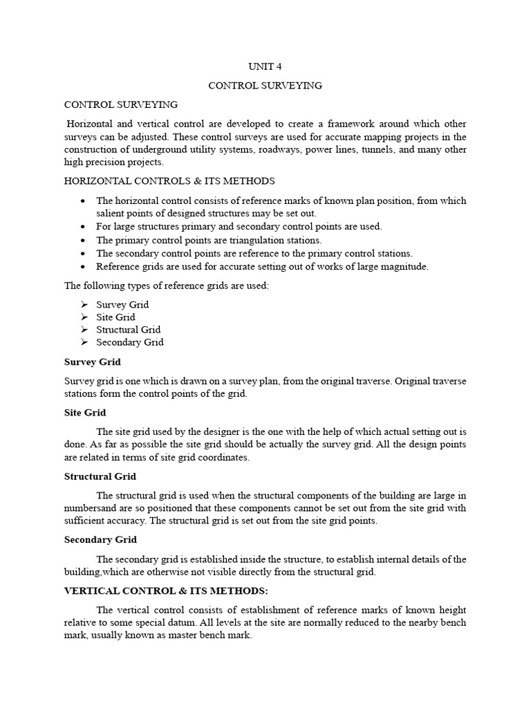Control Surveying Techniques Explained | PDF | Surveying | Global ...