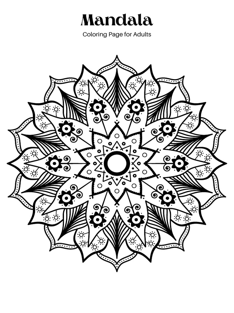 Adult Mandala Coloring Pages PDF | PDF | Language Arts & Discipline | Art