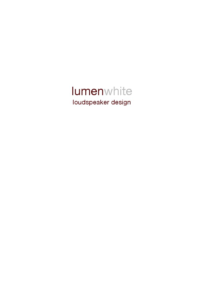 Lumen White Loudspeaker Design PDF Loudspeaker Audio Electronics