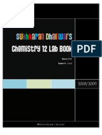 Chemistry 12 Lab Book: Course: SCH4U Teacher: Mr. J. Linzel