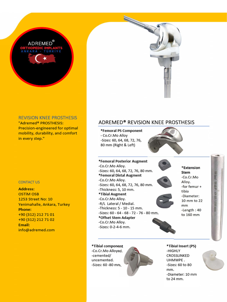 Adremed® 2025 Revision Knee Catalog | PDF | Knee | Lower Limb Anatomy