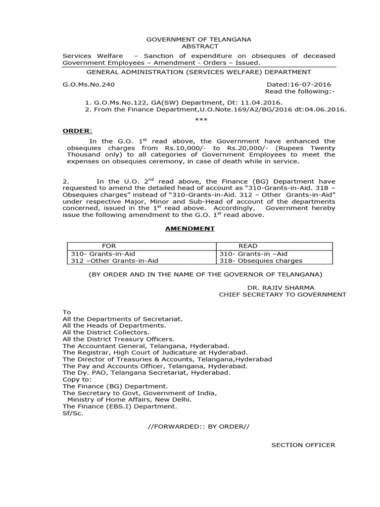 Funeral / Obsequies Charges | PDF | Finance & Money Management