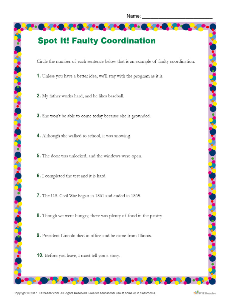 Faulty Coordination | PDF