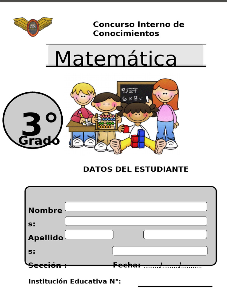 3 Matematica Tercer Grado Primaria Pdf