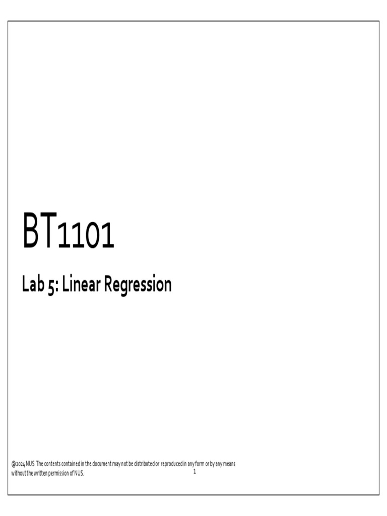 Linear Regression Analysis Lab Guide | PDF | Linear Regression ...