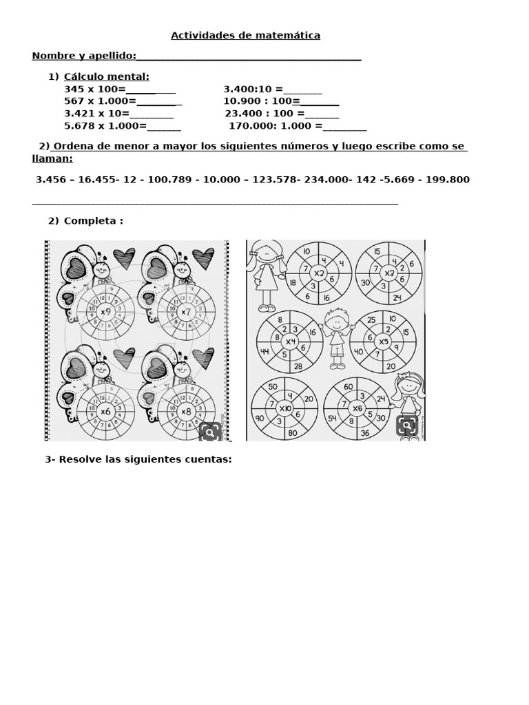Actividades de Matemática | PDF | Crecimiento personal y profesional ...