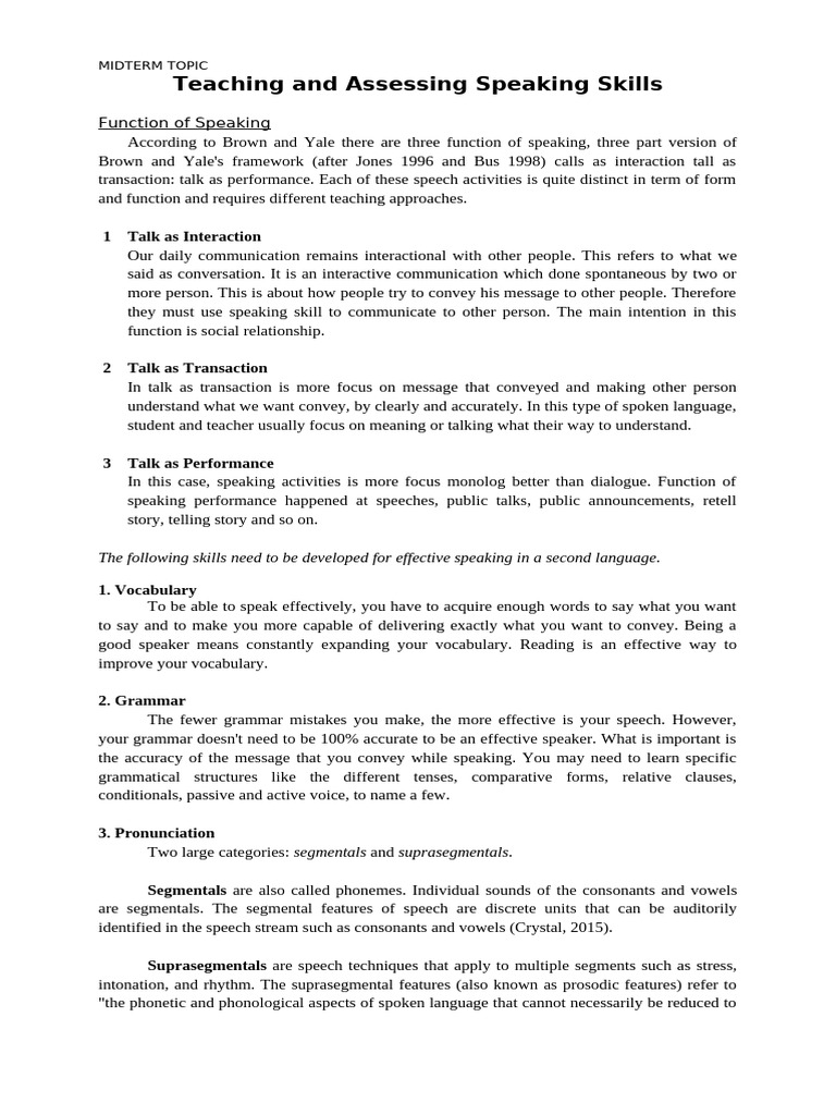 Speech Fluency Strategies Pdf