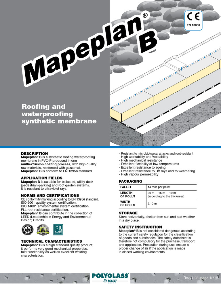 Mapeplan® B Synthetic Waterproofing Membrane | PDF | Building ...
