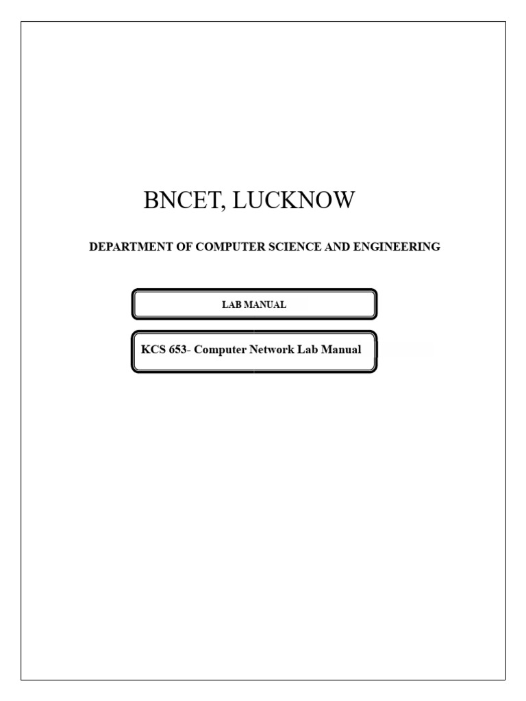 Computer Network Lab Manual | PDF | Routing | Computer Network