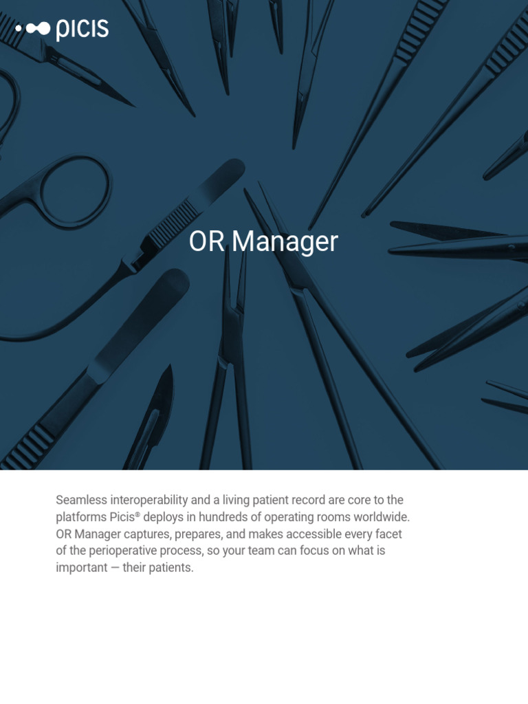 Brochure OR-Manager | PDF | Perioperative | Surgery