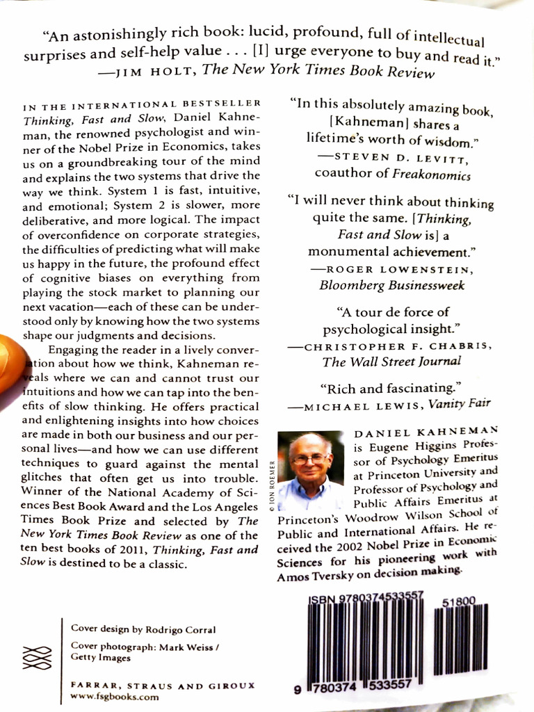 Kahneman's Insights on Decision Making | PDF | Psychology | Cognition