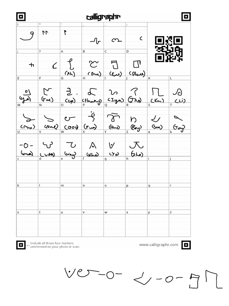 Calligraphr Template | PDF