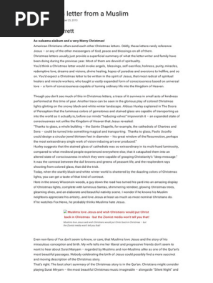 Christmas Letter From a Muslim – VT Archives Alt