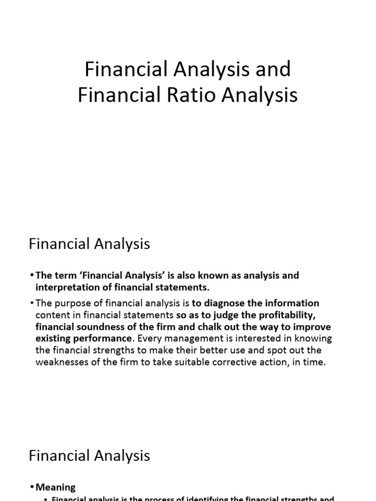 Financial Ratio Analysis Overview | PDF | Dividend | Financial Ratio