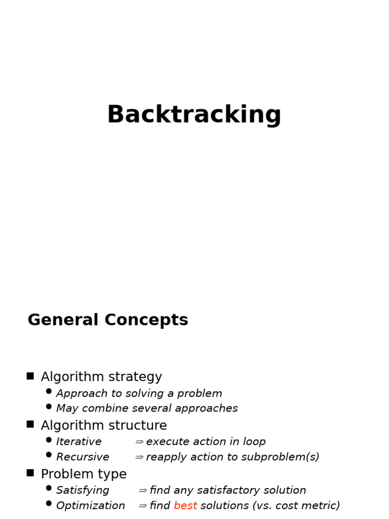 Backtracking Algorithms Explained | PDF | Theoretical Computer Science ...