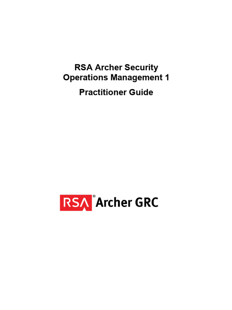 RSA Archer Security Operations Management | PDF | Computer Security ...