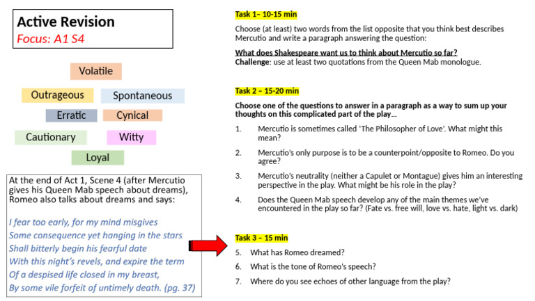 Active Revision: Focus: A1 S4 | PDF