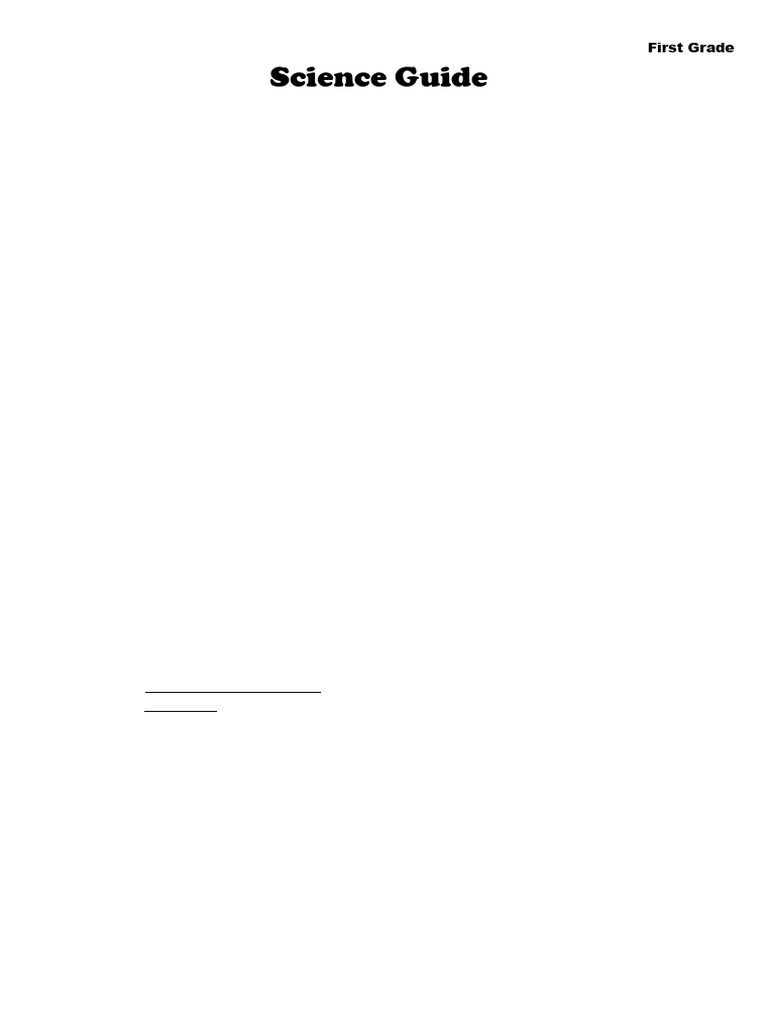Science Guide Primer Grado | PDF | Social Science