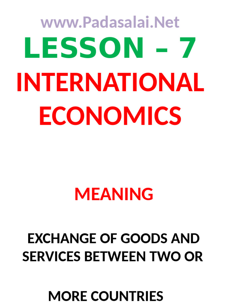 International Economics Overview | PDF | Exchange Rate | Terms Of Trade