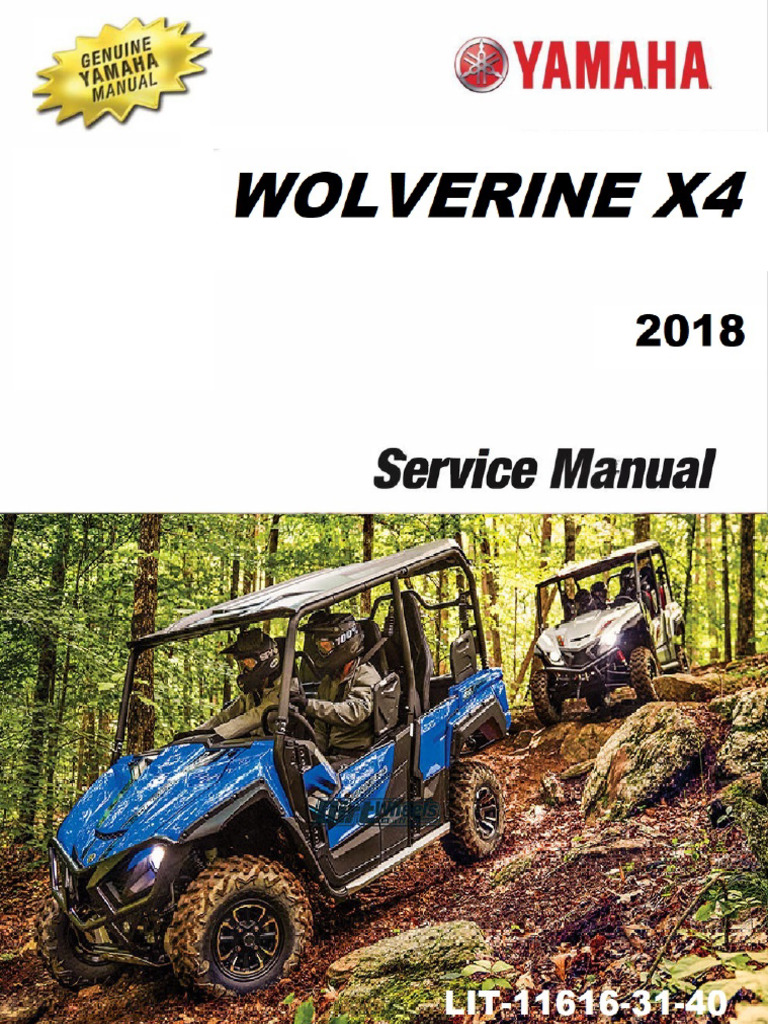2018 Yamaha Wolverine X4 Service Manual | PDF | Bearing (Mechanical ...