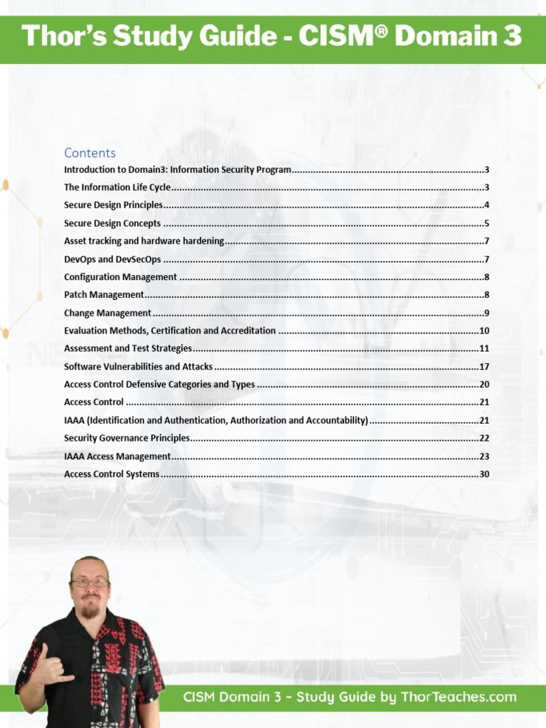 Thor's Study Guide - CISM Domain 3 | PDF | Penetration Test | Computer ...