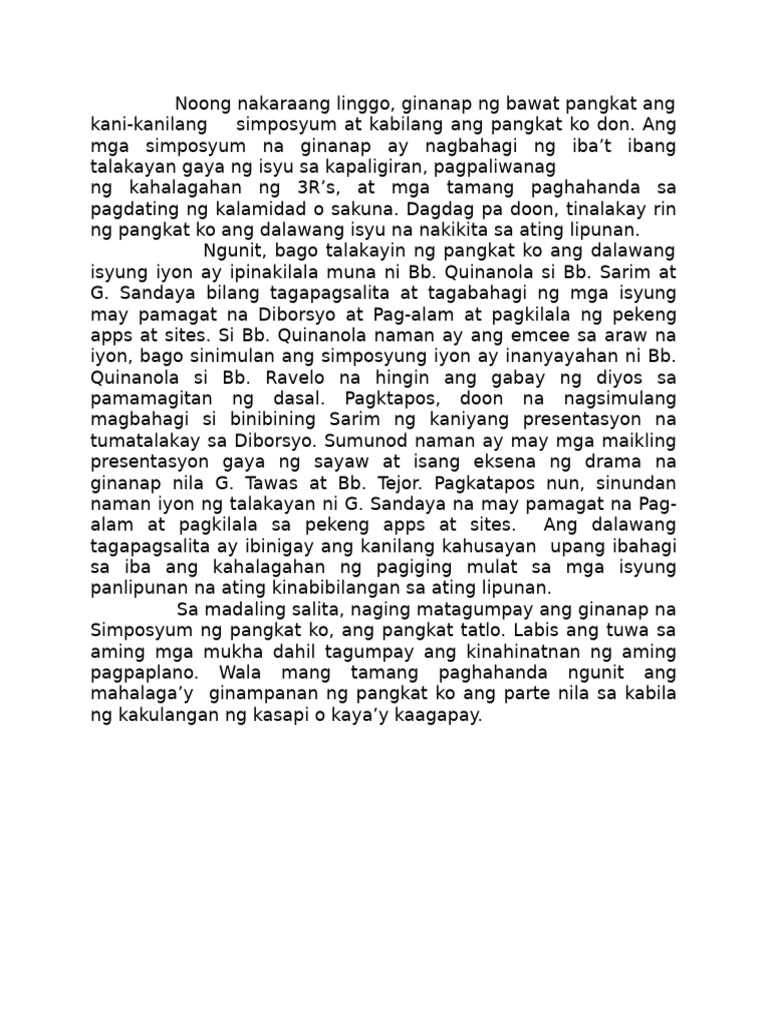 Noong Nakaraang Linggo 083640 | PDF
