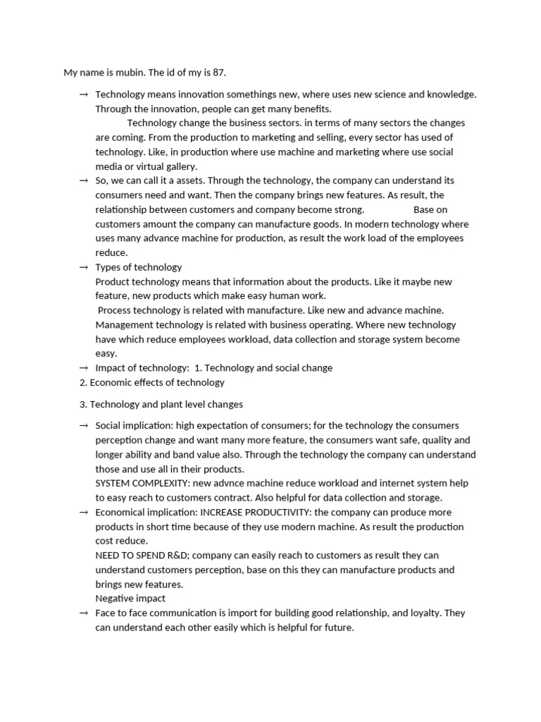 Impact of Technology on Business Sectors | PDF | Marketing | Employment