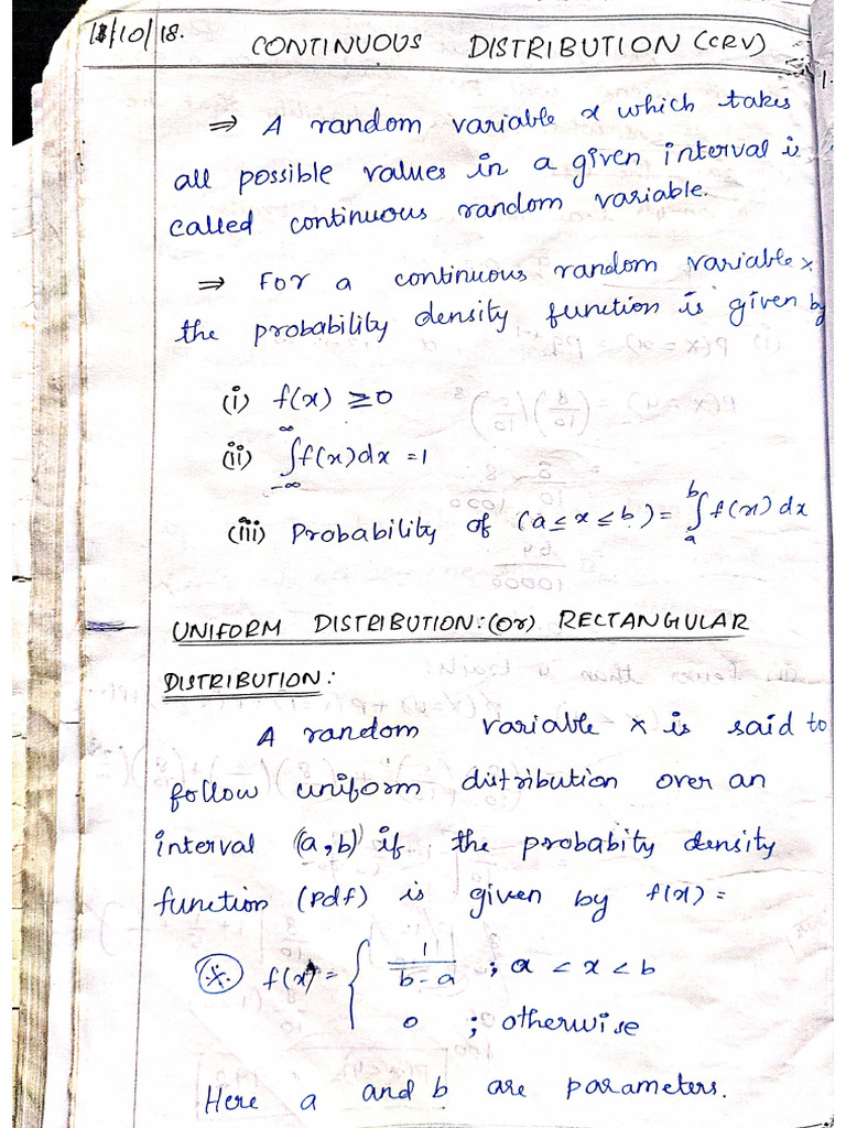 Probability and Statistics Notes | PDF