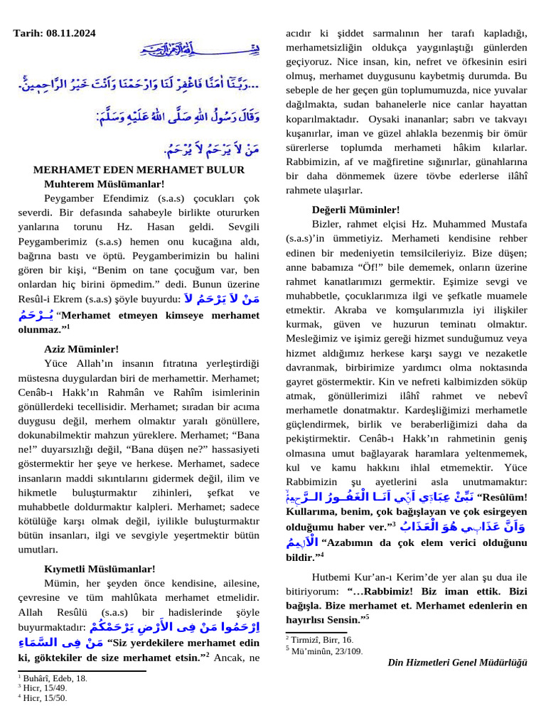 Merhamet Eden Merhamet Bulur | PDF