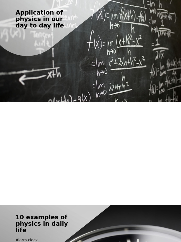 Application of Physics in Our Day To Day Life | PDF | Science & Mathematics