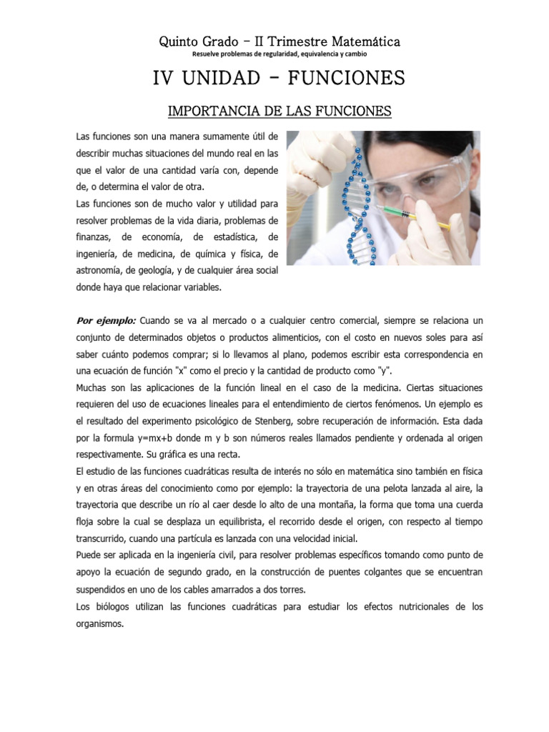 Modulo Funiones Lineal y Cuadrática 2015 II Cecy | PDF | Función ...