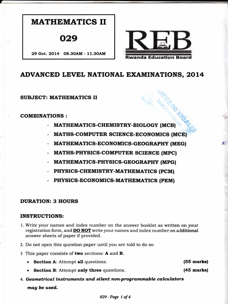 Mathematics Ii 2014 | PDF | Elementary Geometry | Geometry