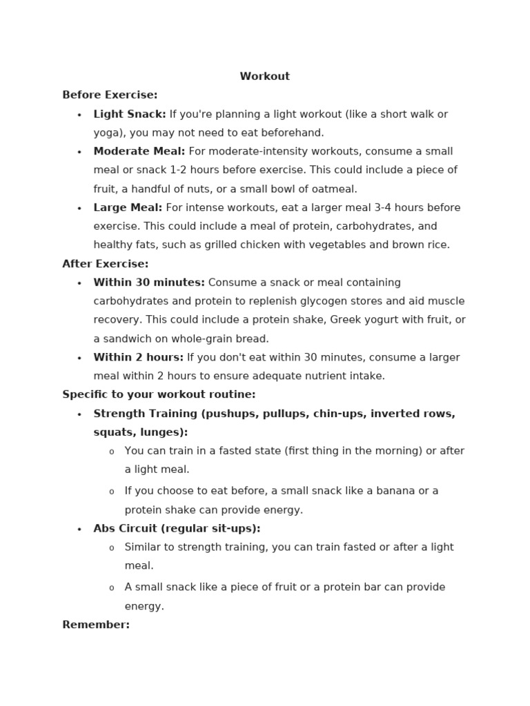 Nutrition Tips for Effective Workouts | PDF | Wellness