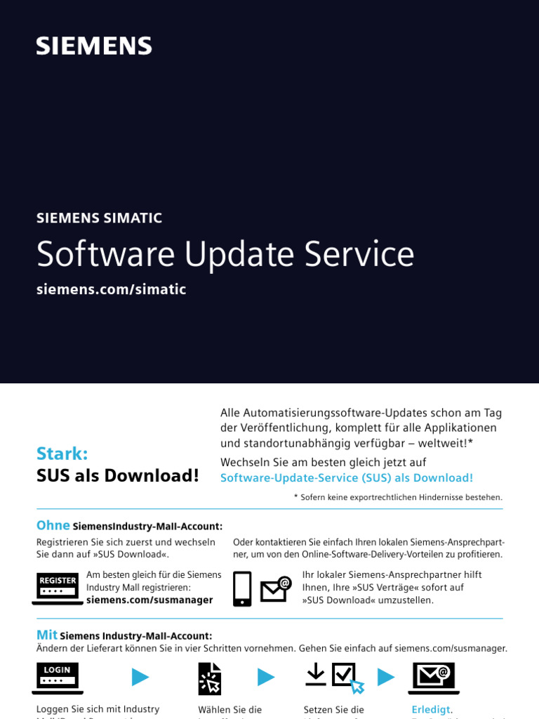A5E50646563-AA SIMATIC Software-Update-Service-DE EN OSD | PDF