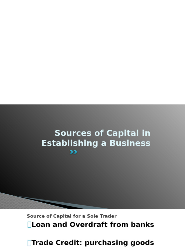 Capital Sources for Business Startups | PDF | Finance & Money Management