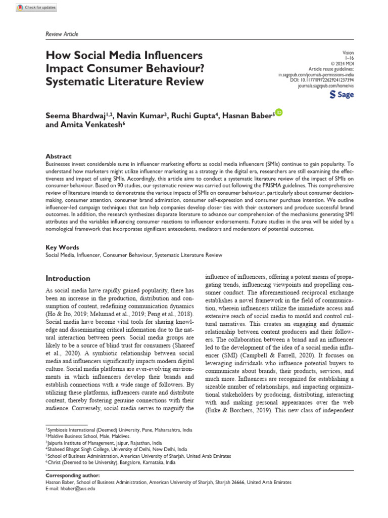 Impact of Influencers on Consumer Behavior | PDF | Behavior | Attitude ...